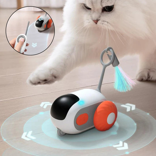 Interactive Cat Toys for Indoor Cats,Intelligent Remote Control Dual Mode, Cat Mouse Toys, Kitten Toys Car, Moving Cat Toy, Smart Electric Cat Toy, Rechargeable，Funny Kitten Toy