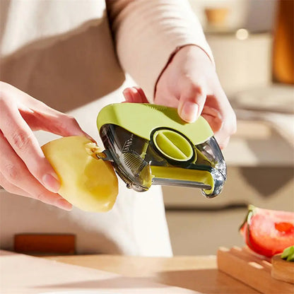 3 in 1 Stainless Steel Peeler Multifunctional Fruit Cutter Scraper Kitchen Tool Kitchen Gadgets
