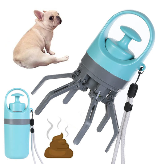 Pack Portable Pooper Scooper + 30 Bags – Poop Picker Upper Tool for Small, Medium and Large Dogs