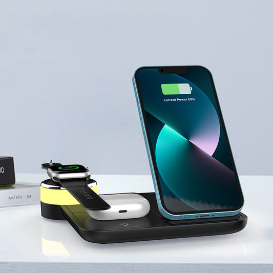 15W 3/1 multi-function wireless charger, fast charging, ambient light