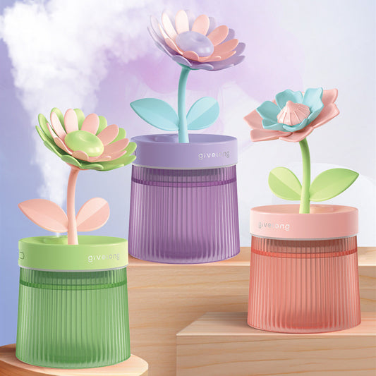 Mini Humidifier for Home Bedroom Office Desk Dorm Quiet Mini USB Humidifier Water Purifier Flower Mist Humidifiers