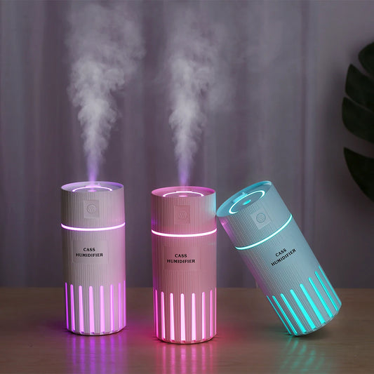 USB Desktop Cool Mist Humidifier, Mini Portable Aromatherapy Humidifier, 2 Humidifying Modes, 7 Color Changing Light, Suitable for a Variety of Scenes, Solve Dry Air and Other Problems