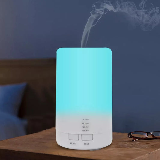 Mini Air Humidifier for Bedroom, USB Plant Humidifier, Cool Mist, Easy to Clean, Travel, Mini Portable, Personal Office, Car, Quiet, Auto Shut Off, Air Humidifier with LED Lights