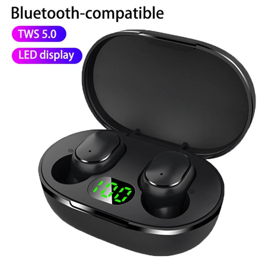Waterproof TWS Wireless Headset E7S with LED Display, Bluetooth Sports Earbuds. Compare to Headphones