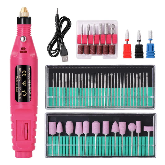 Electric Nail Drill, Efile Compact Portable Professional Nail Drill Kit for Acrylic, Gel Nails and Home Salon Use
