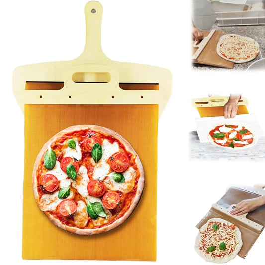 Pizza Slider Paddle - Pizza Slider Paddle That Transfers Pizza, Smart Pizza Slider, Pizza Spatula Paddle for Indoor and Outdoor Ovens, Non-Stick