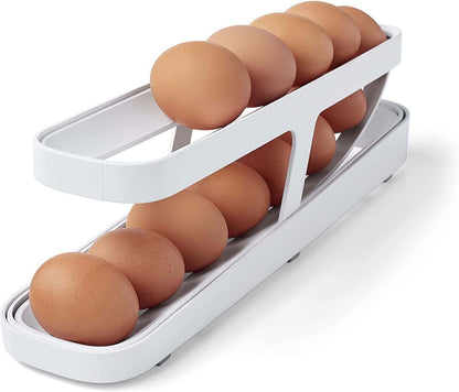 Egg Dispenser, Rotating Egg Dispenser is a space saving and refrigerator storage organizer