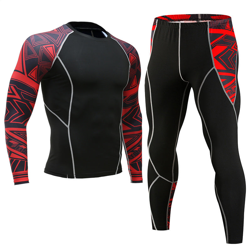 5Pcs Men's Compression Pants Shirt Top Long Sleeve Jacket Athletic Sets Gym Clothing Mens Workout Valentine's Day gift