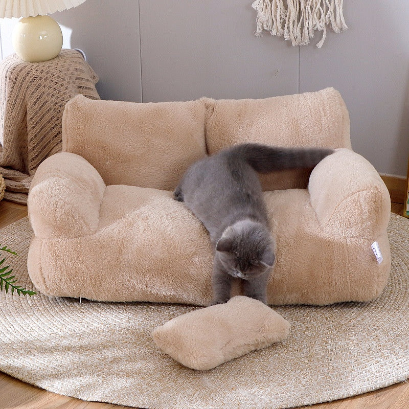 Cat bed sofa warm winter pet bed for small and medium dogs and cats