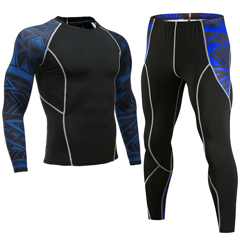 5Pcs Men's Compression Pants Shirt Top Long Sleeve Jacket Athletic Sets Gym Clothing Mens Workout Valentine's Day gift