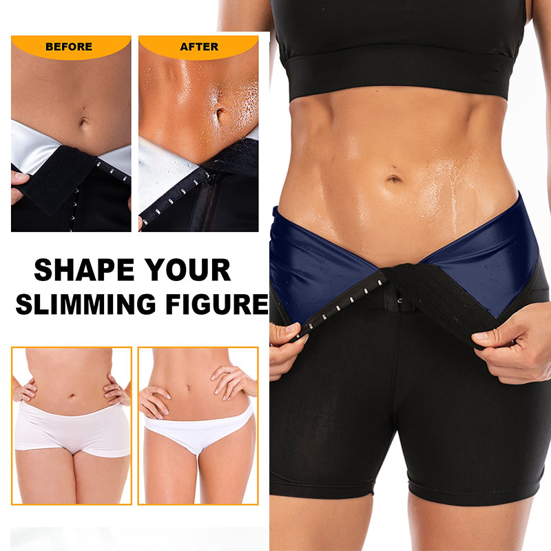 Sauna Sweat Shorts for Women High Waisted Thermo Waist Trainer Slimming Leggings Pants Body Shaper