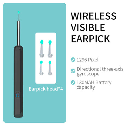 Earwax Removal, Ear Cleaner with HD Ear Camera, Wireless Earwax Removal Kit with LED Light