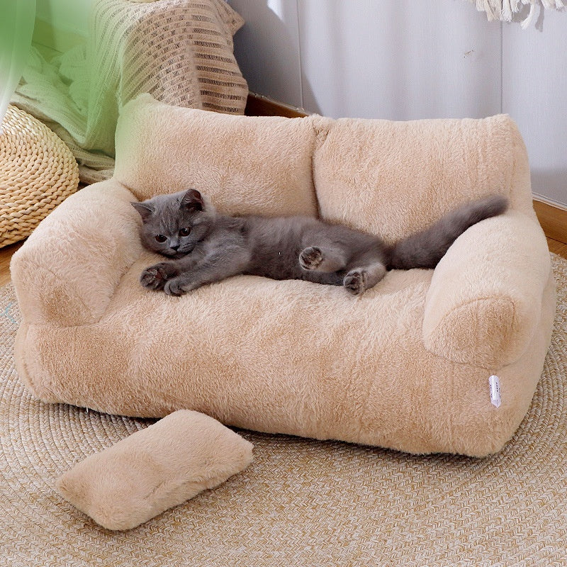 Cat bed sofa warm winter pet bed for small and medium dogs and cats