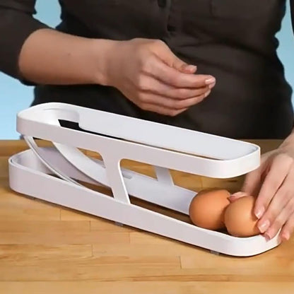 Egg Dispenser, Rotating Egg Dispenser is a space saving and refrigerator storage organizer