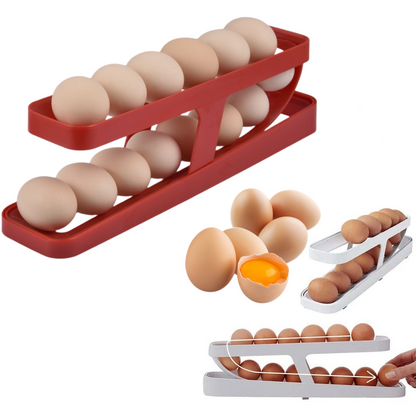 Egg Dispenser, Rotating Egg Dispenser is a space saving and refrigerator storage organizer