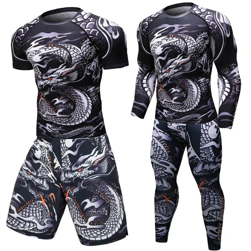 Male Sport Suit Men Running Clothes Sports Wear Yoga Set Ropa Fitness Hombre Suits Sportswear Running Leggings Jogging Men's Set