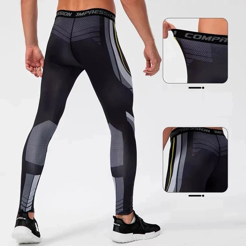 Men's Compression Pants Men Sportswear Training Leggings Gym Workout Skinny Trousers  Sport Bottoms Running Leggings Tights Men