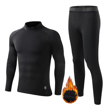 Men's Thermal Underwear Fleece Lined Long Johns Hunting Clothes Set Bottoms Tops Cold Weather Base Layer