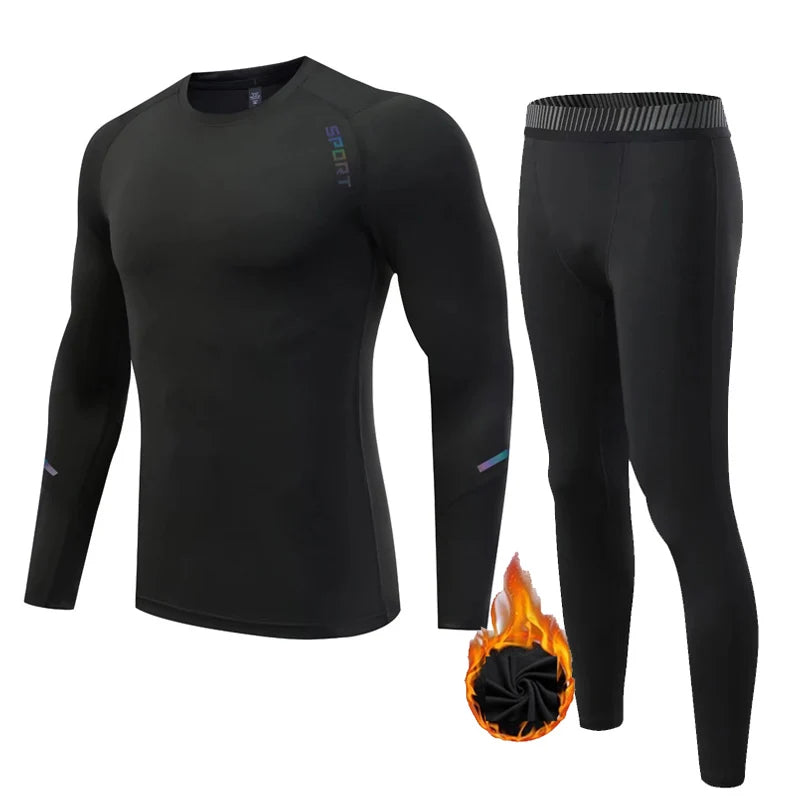 Men's Thermal Underwear Fleece Lined Long Johns Hunting Clothes Set Bottoms Tops Cold Weather Base Layer