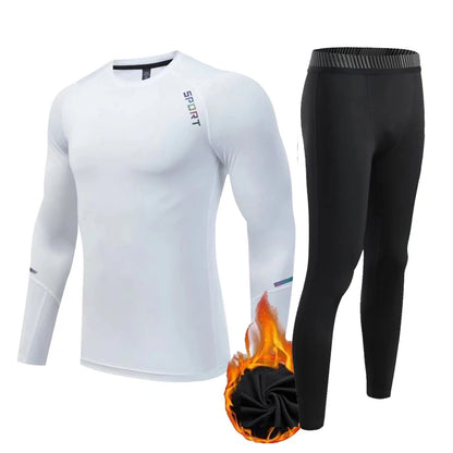 Men's Thermal Underwear Fleece Lined Long Johns Hunting Clothes Set Bottoms Tops Cold Weather Base Layer