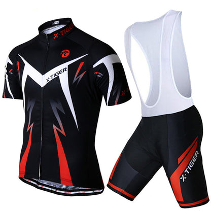 Men's Cycling Jersey Set, Road Cycling Jersey, Zipper Pocket, Short Sleeve, Cycling Kits, 3D Padded Shorts