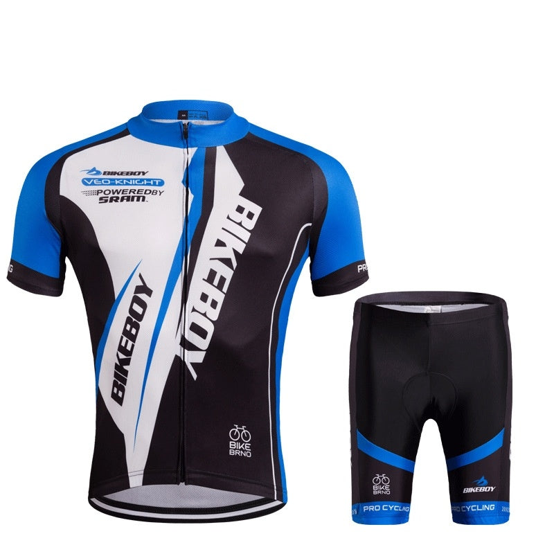 Cycling Jersey Mens Set Reflective Breathable Biking Outfit Quick-Dry Bib Bicycle Jersey with 3D Padded Shorts